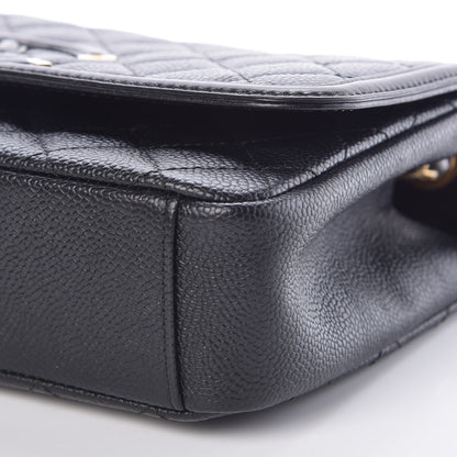 Chanel Caviar Quilted Medium CC Filigree Flap Black 9 of 10