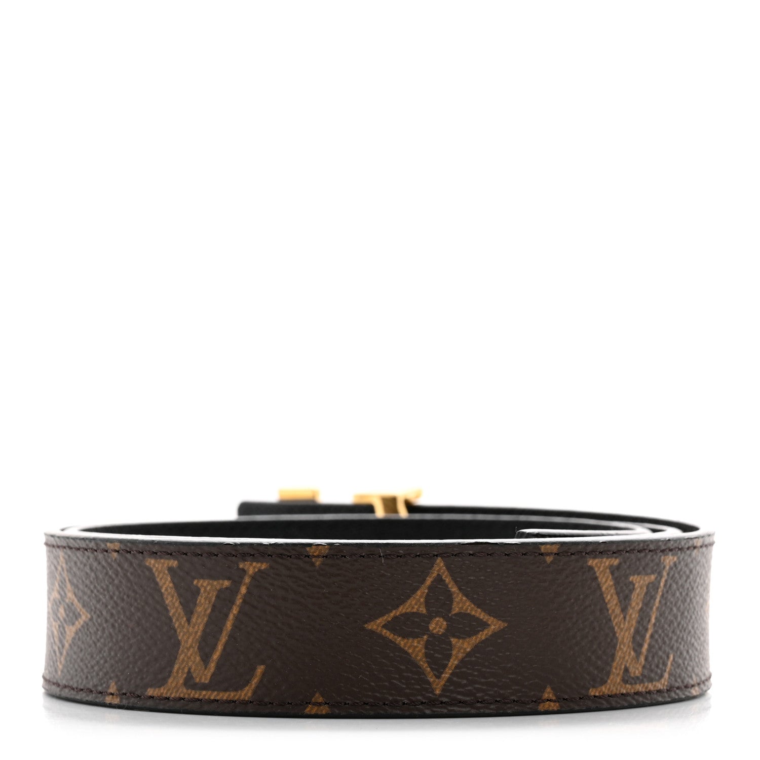Louis Vuitton Calfskin Monogram 30mm LV Initiales Reversible Belt 75 30 Black 3 of 9