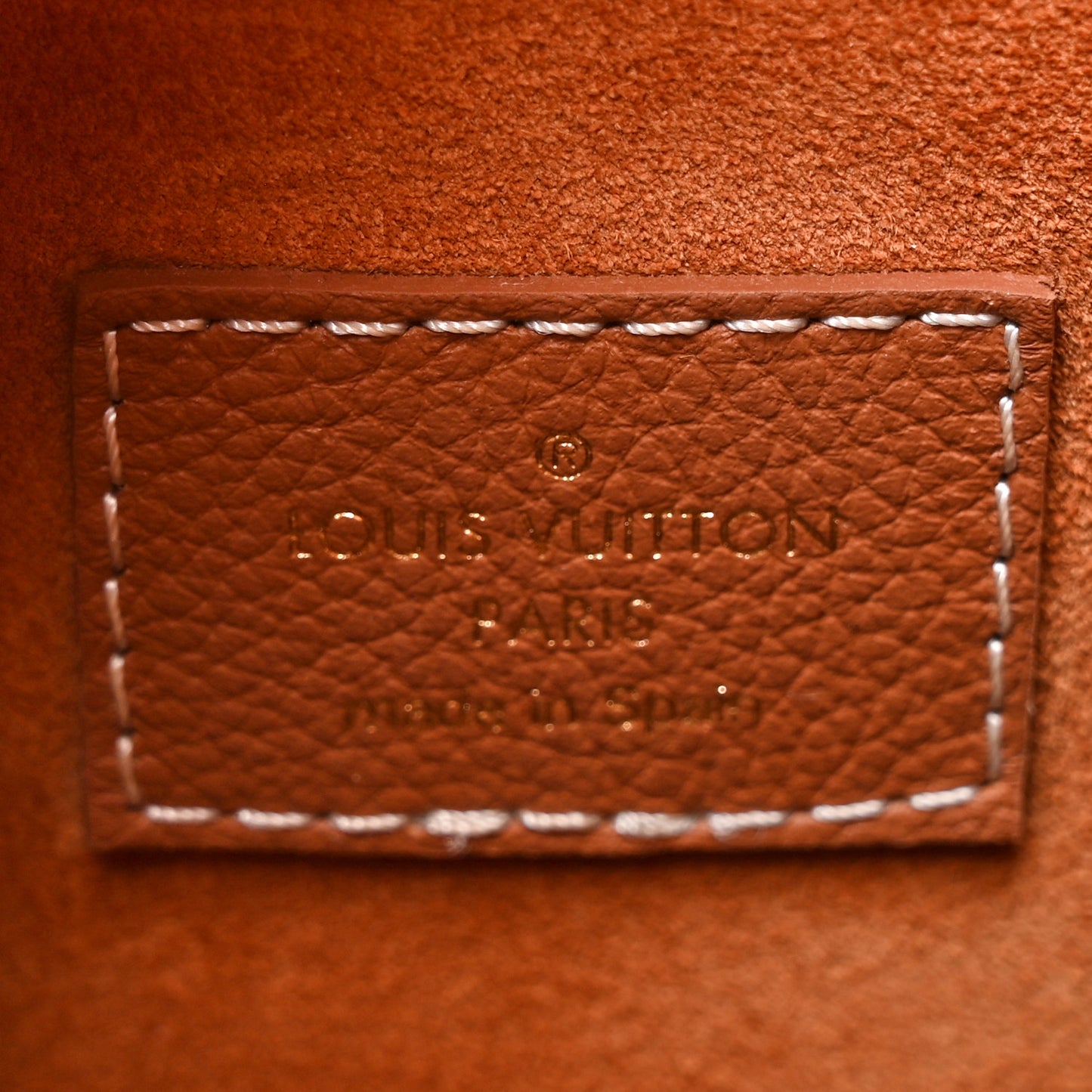 Grained Calfskin Low Key Hobo MM Cognac