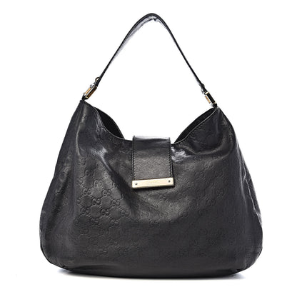 Gucci Guccissima Large New Ladies Web Hobo Black 1 of 20
