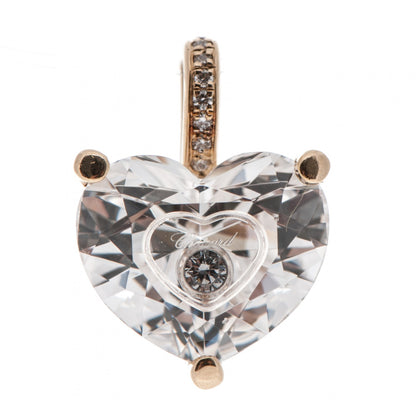 Chopard 18K Gold Crystal Happy Diamonds Icons Heart Pendant 1 of 3