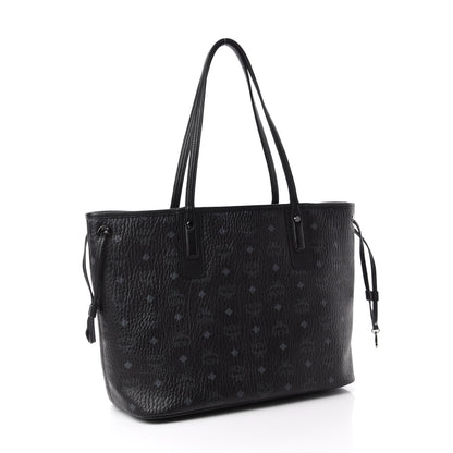 MCM Visetos Medium Liz Reversible Shopper Tote Black 3 of 15