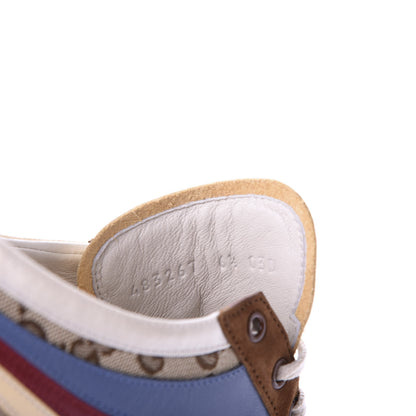 Gucci Suede Monogram Web Mens Falacer Sneakers 6.5 Nocciola Beige 9 of 10