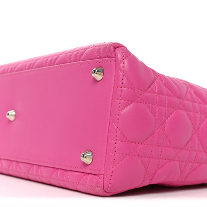 Christian Dior Lambskin Cannage Large Lady Dior Fuchsia Fuchsia 10 of 10