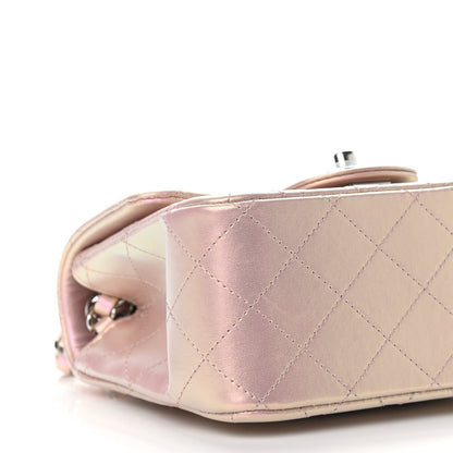 Chanel Iridescent Lambskin Quilted Mini Square Flap Pink 8 of 12