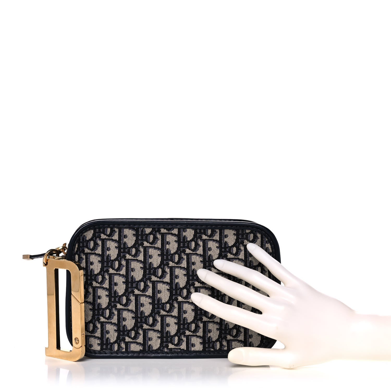 Christian Dior Oblique Diorquake Clutch Blue 2 of 11