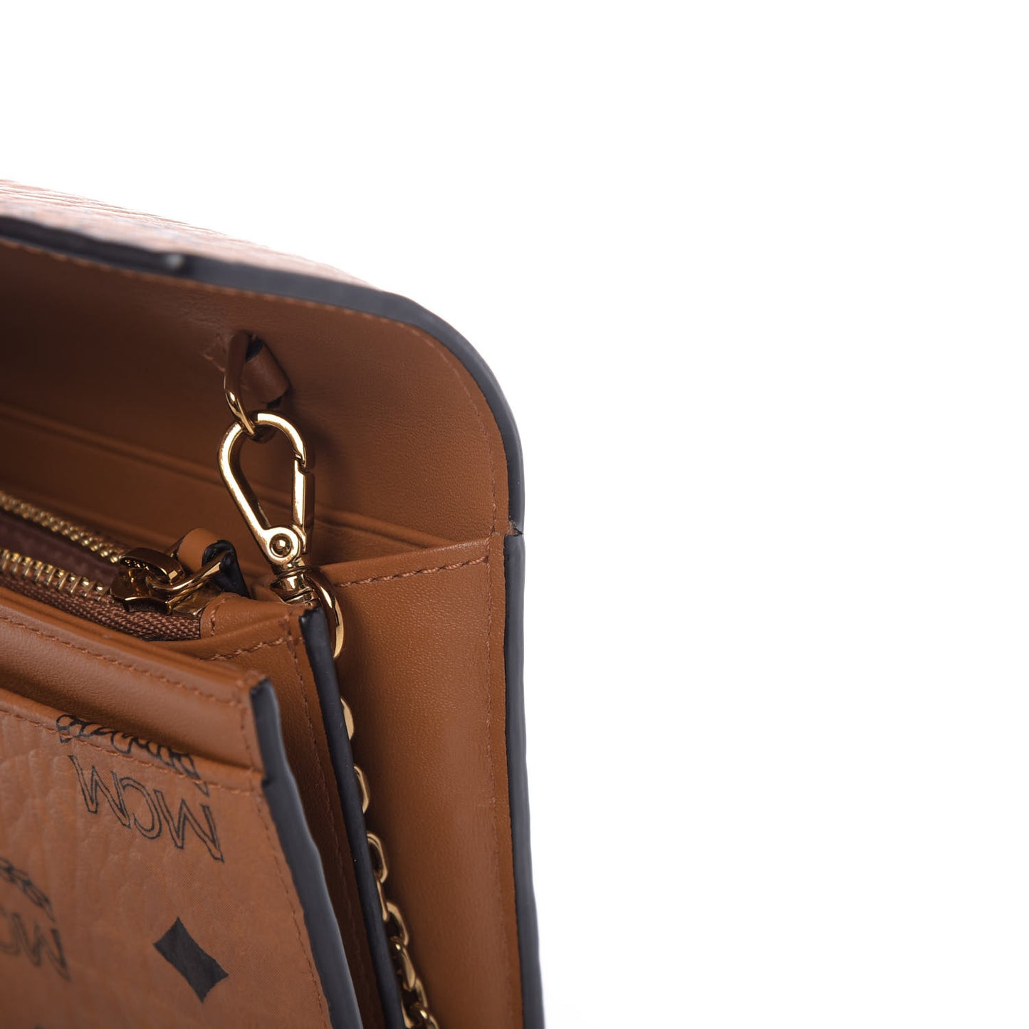 Visetos Large Patricia Wallet On Chain Cognac