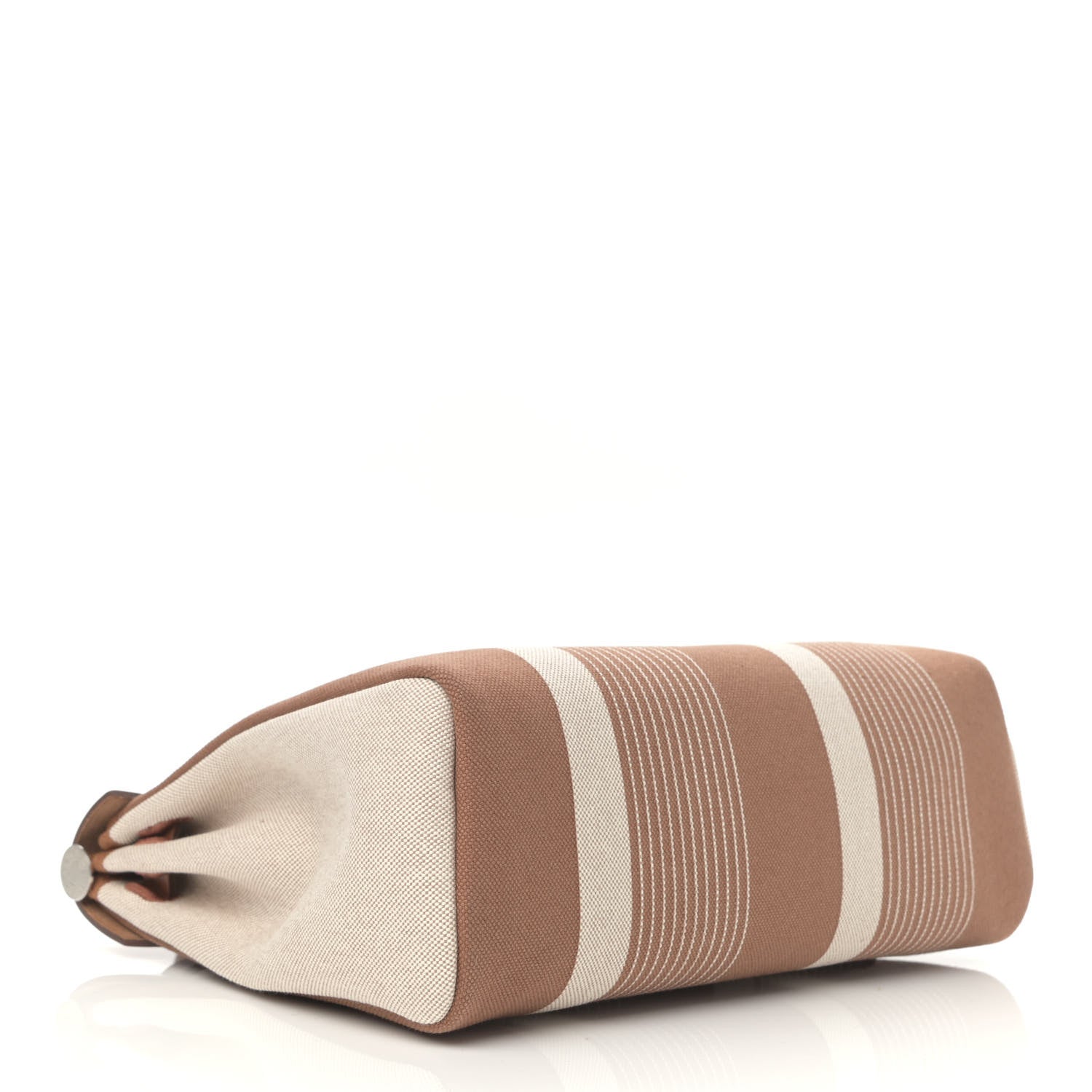 Hermes Vache Hunter Toile H Vibration Herbag Zip Retourne 31 PM Fauve Ecru Beige 5 of 13