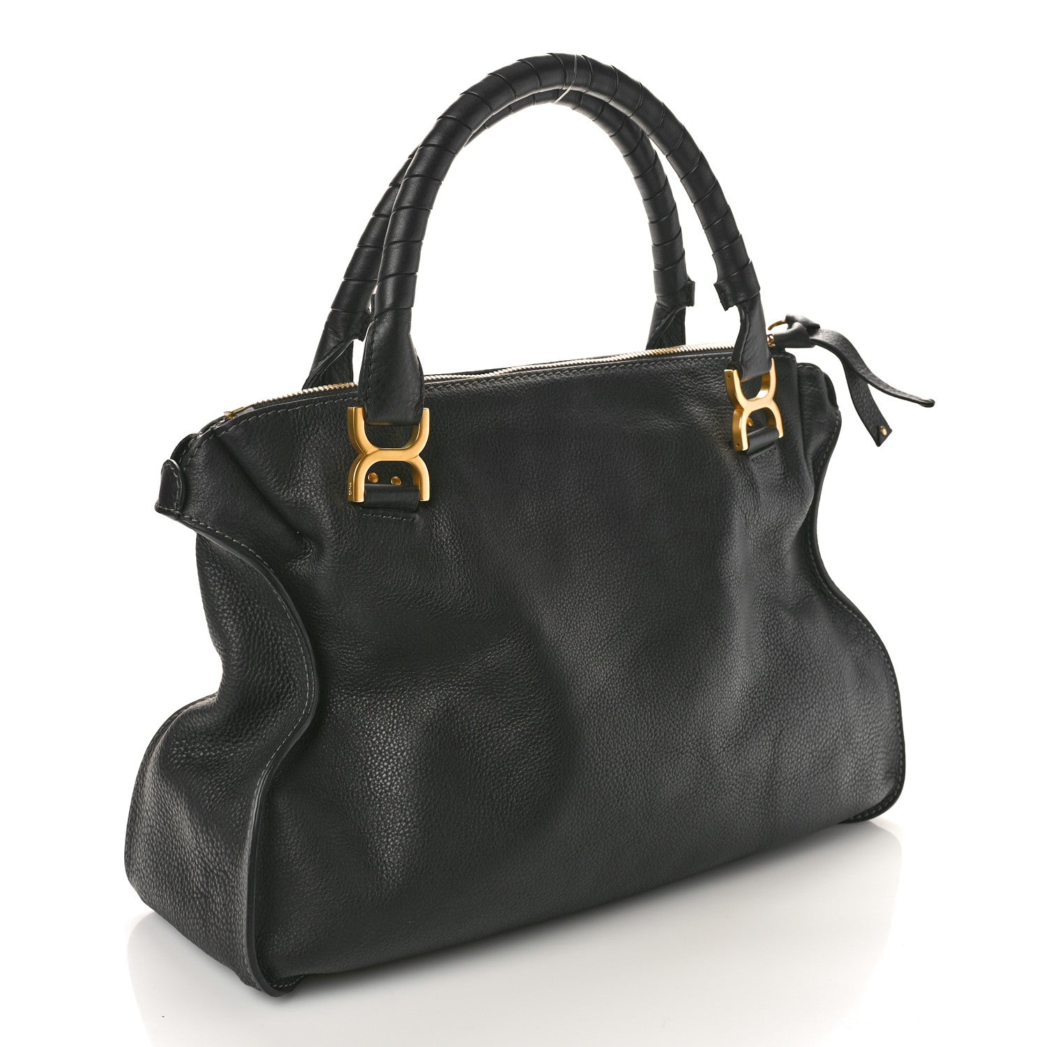 Chloe Calfskin Large Marcie Satchel Black 2 of 9