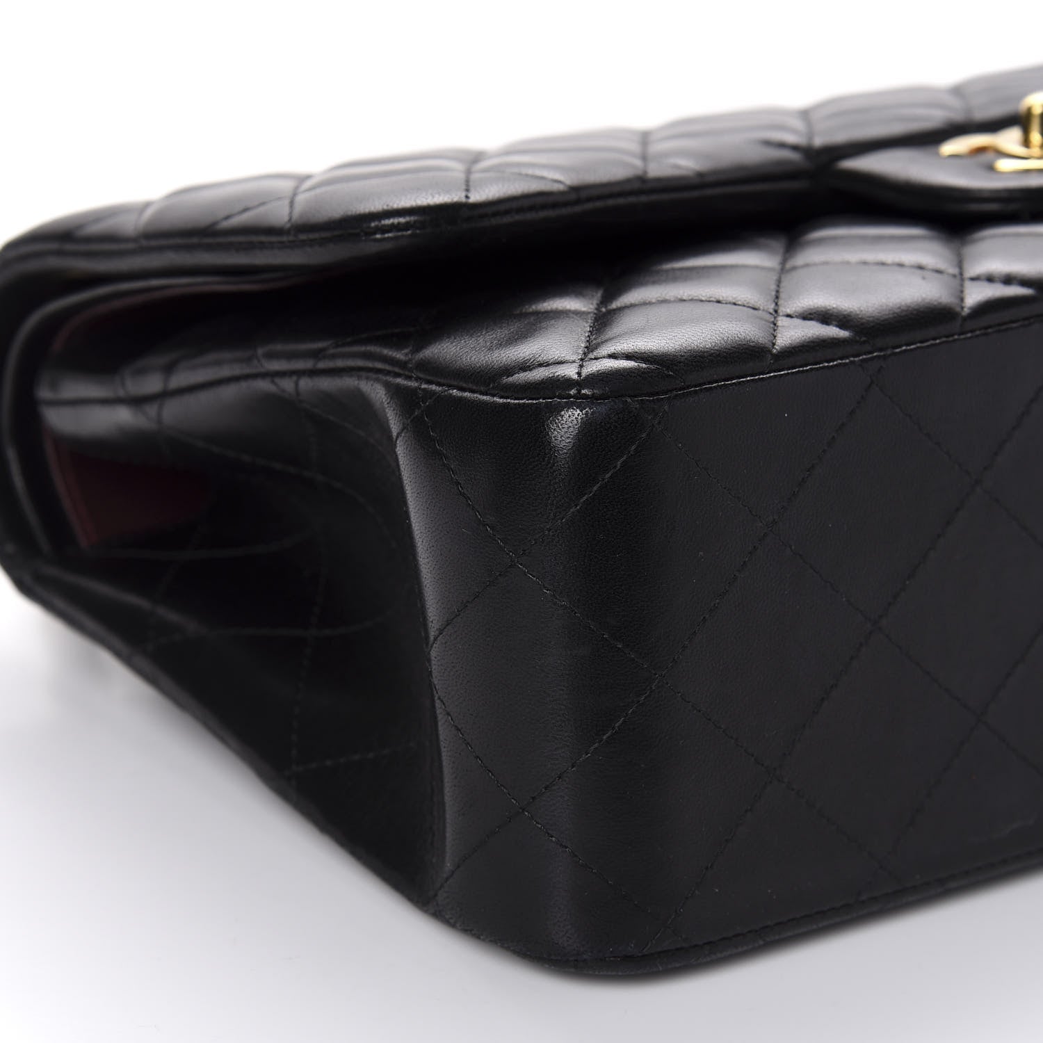 Chanel Lambskin Quilted Jumbo Double Flap Black 6 of 10