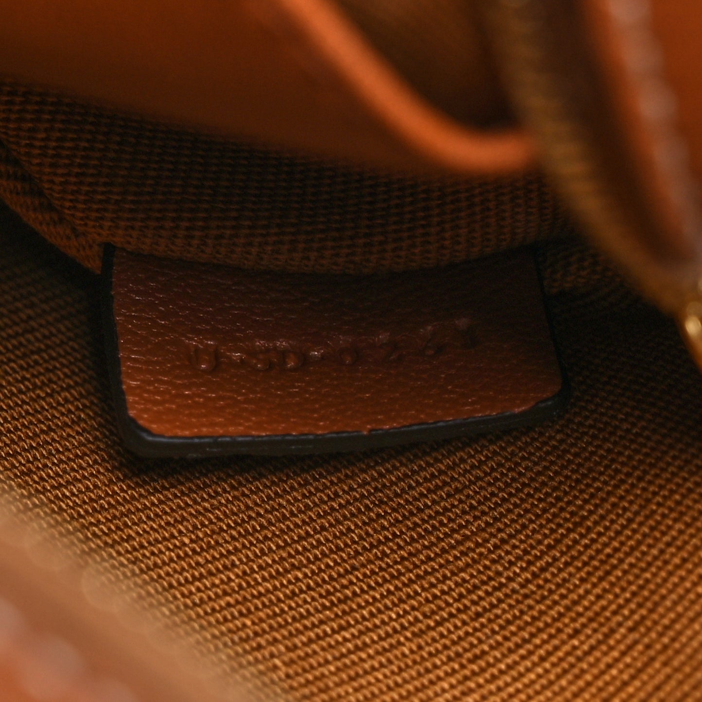 Lambskin Triomphe Canvas Round Purse On Strap White Tan