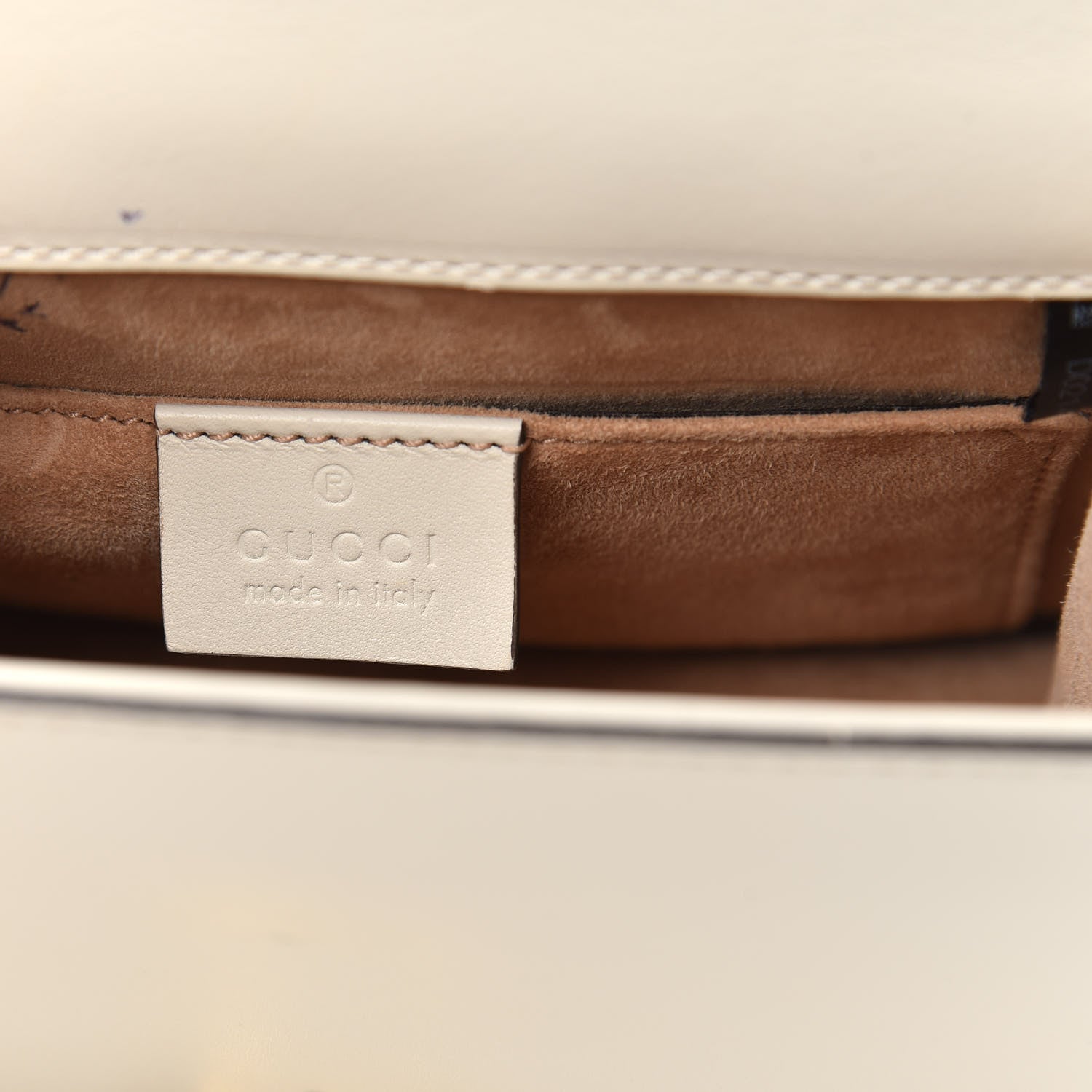 Gucci Calfskin Mini Sylvie Chain Shoulder Bag White 6 of 11