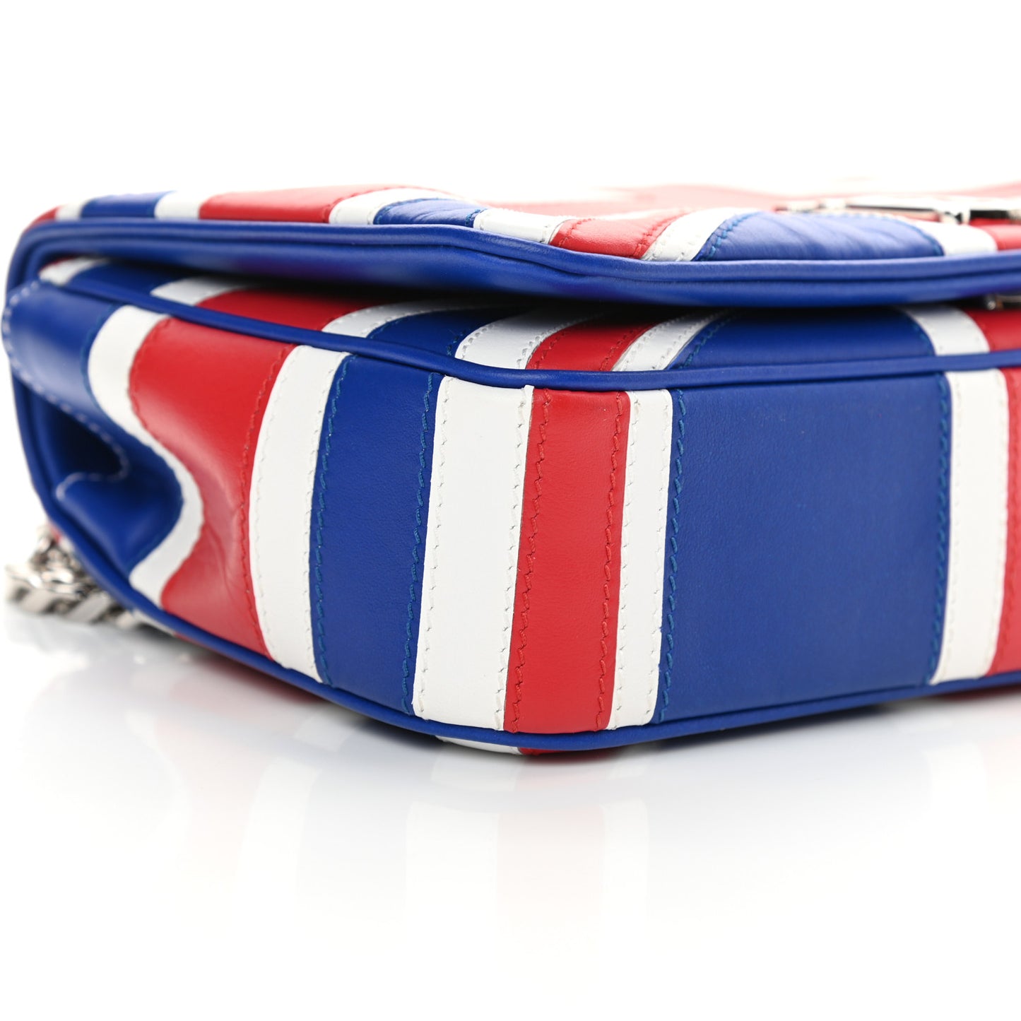 Lambskin Quilted Small Lola Bag Red Navy White