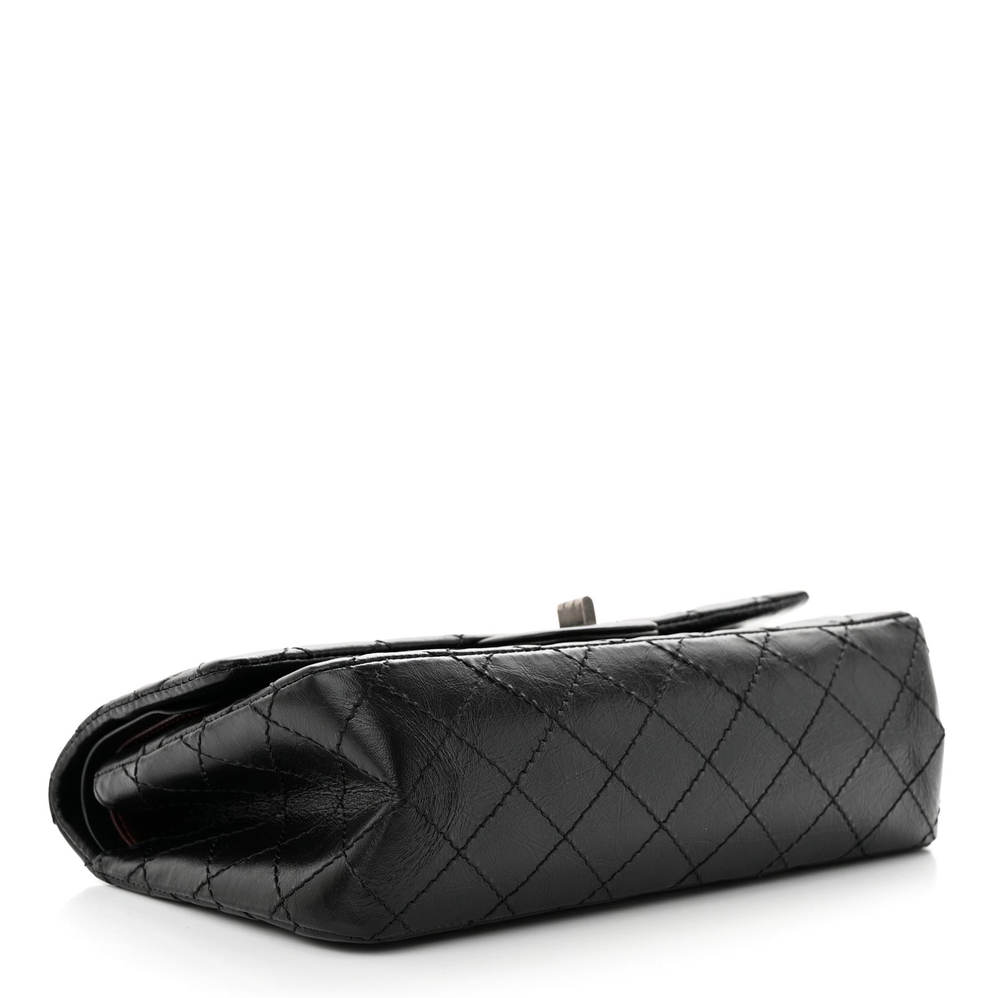 Aged Calfskin Quilted 2.55 Reissue 225 Flap Black