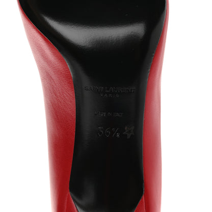 Saint Laurent Calfskin Anja 85 Pumps 36.5 New Red 6 of 8
