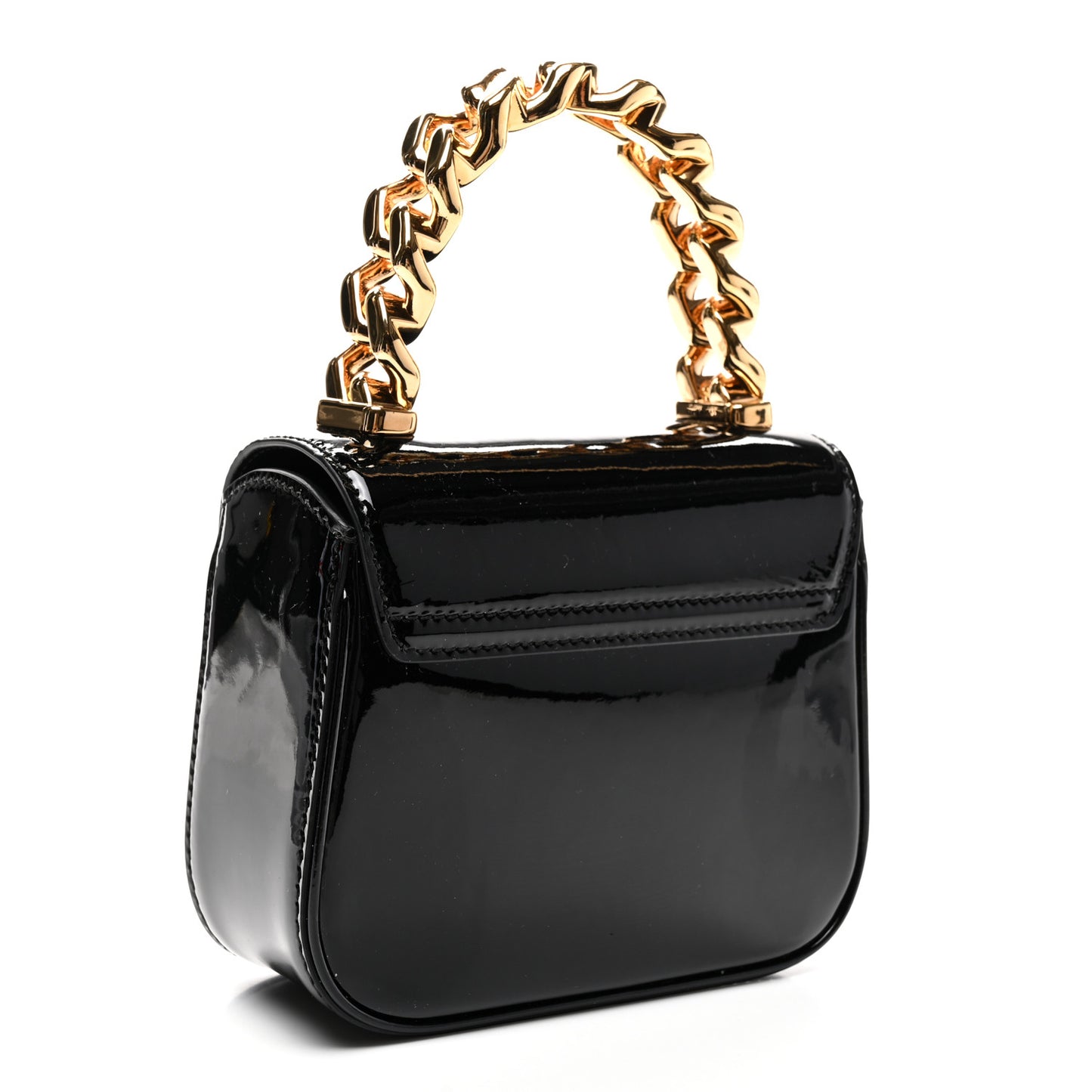 Patent Mini La Medusa Bag Black