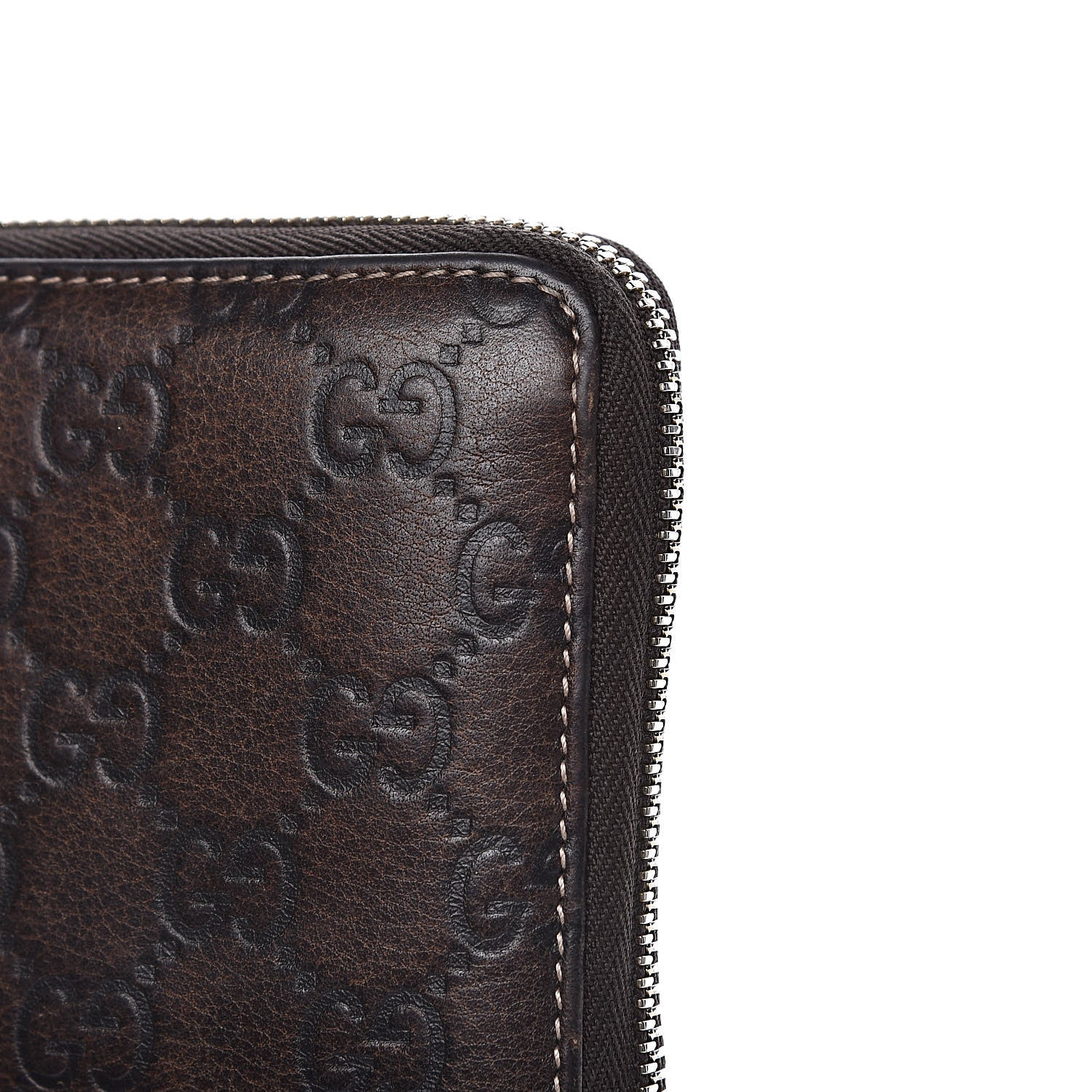 Gucci Guccissima Bamboo Tassel Zip Around Wallet Brown 9 of 14