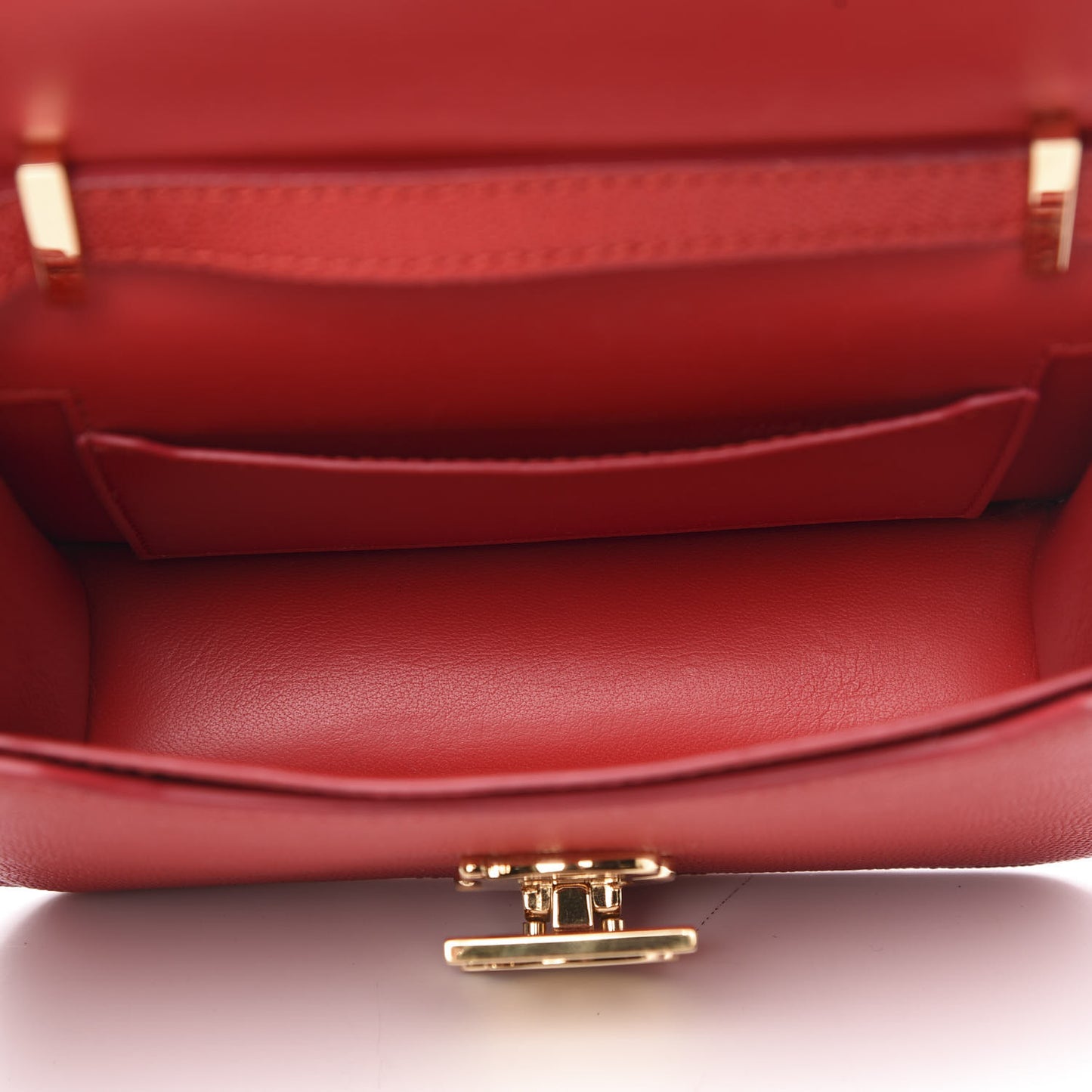 Grainy Calfskin Small TB Bag Bright Red