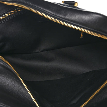 Saint Laurent Lambskin Lyia Quilted Duffle Bag Black 6 of 13