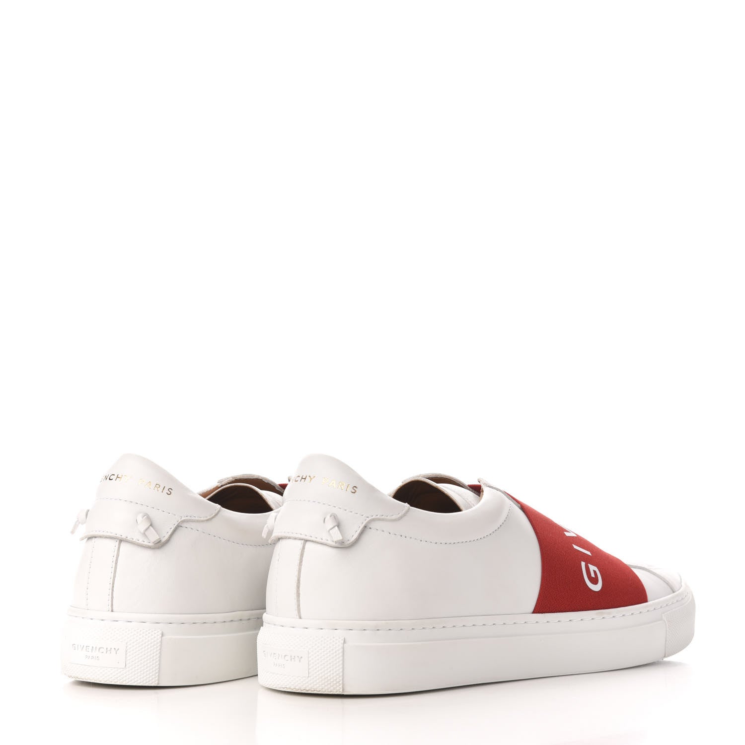 Givenchy Calfskin Band Logo Womens Urban Street Sneakers 42 White Red 4 of 8