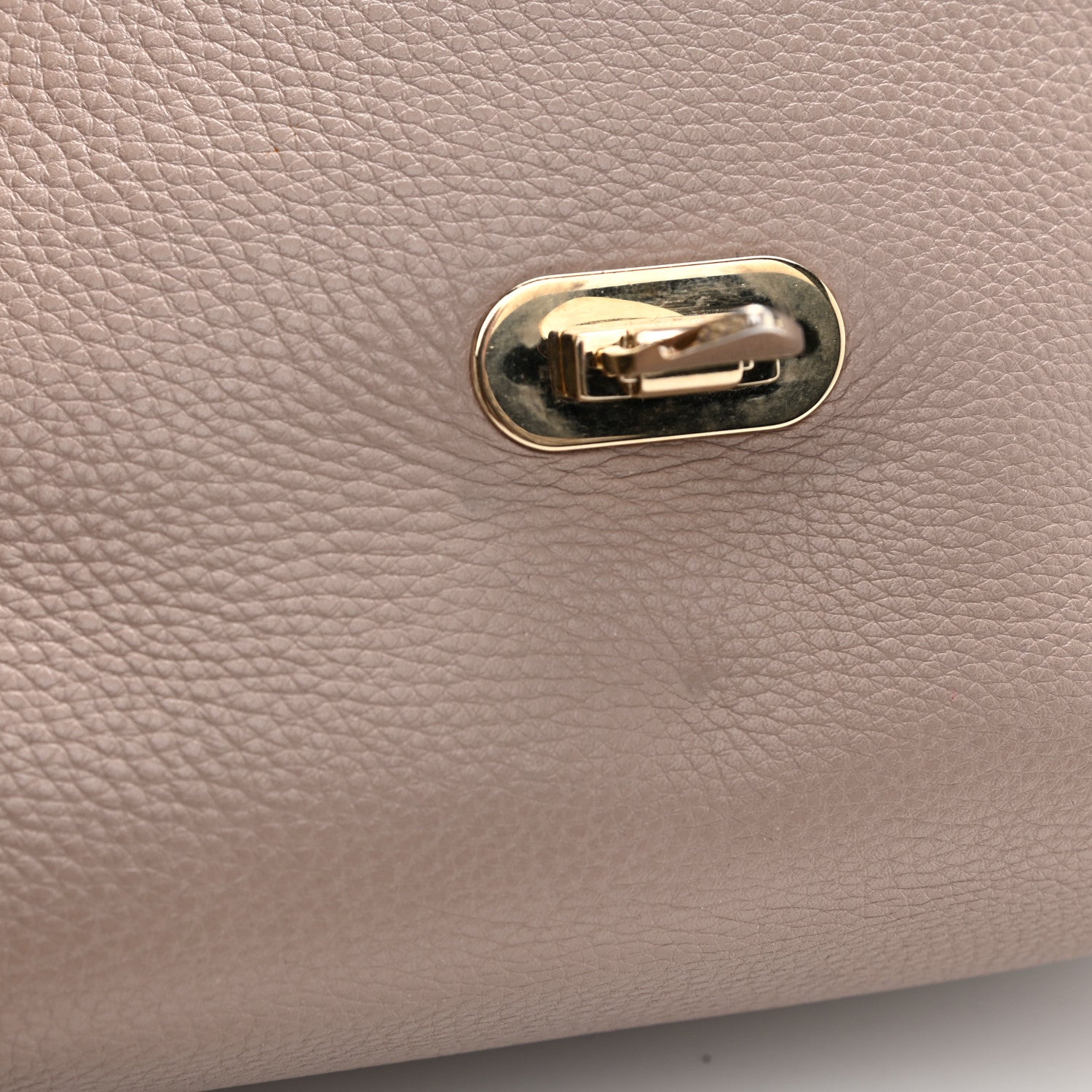 Valentino Garavani Pebbled Calfskin Rockstud Single Handle Flap Bag Poudre 11 of 11