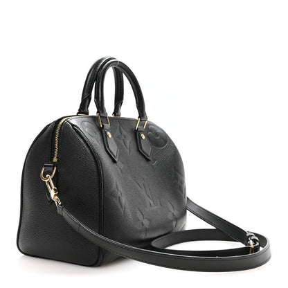 Louis Vuitton Empreinte Monogram Giant Speedy Bandouliere 25 Black 3 of 10