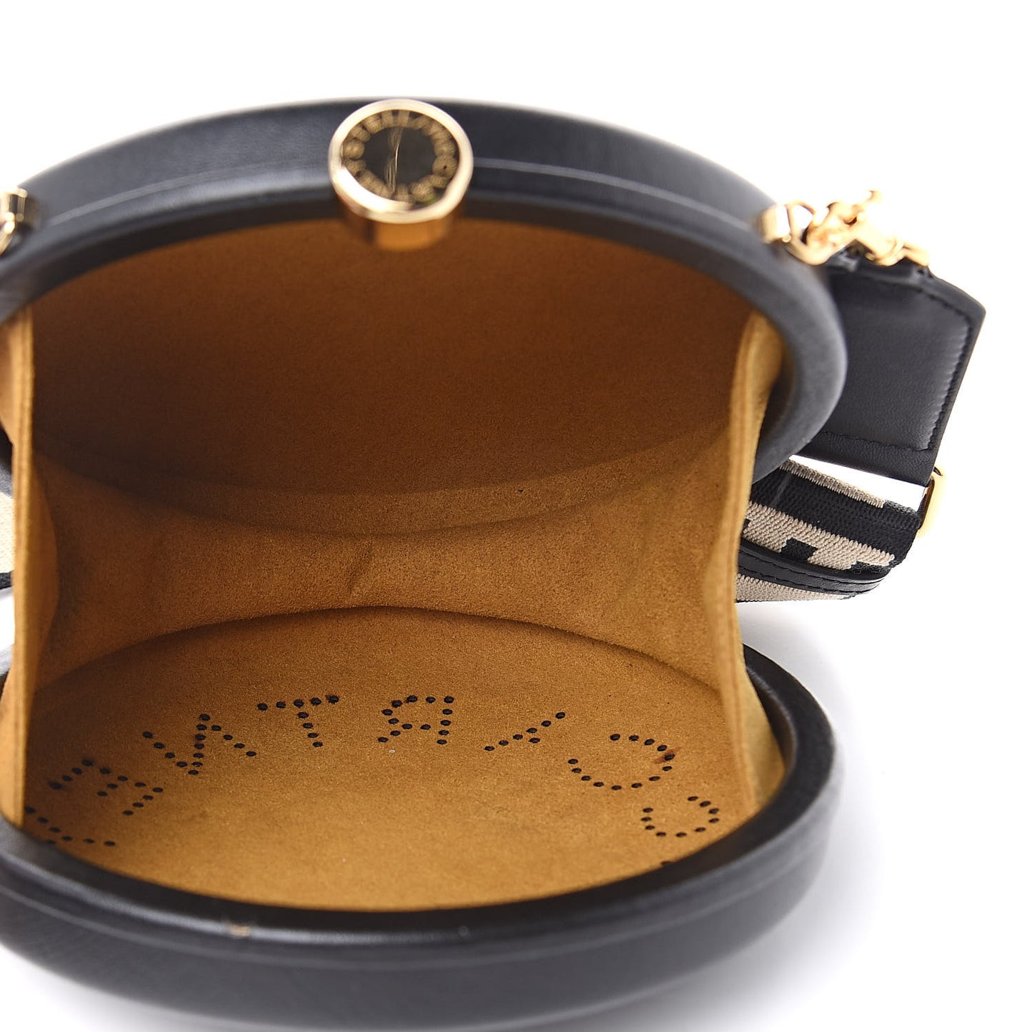 Eco Alter Nappa Perforated Mini Round Logo Black