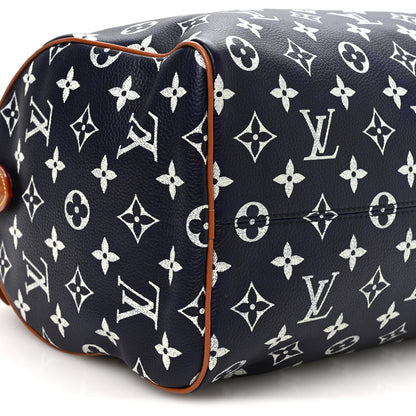 Louis Vuitton Calfskin Monogram Speedy P9 Bandouliere 30 Indigo 10 of 11