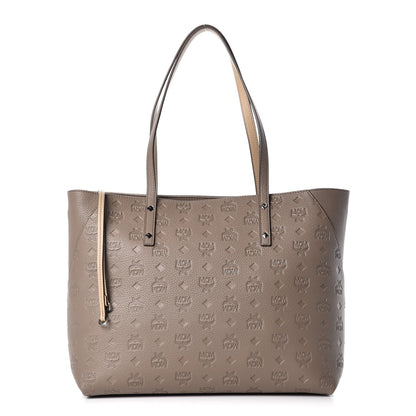 MCM Calfskin Ottomar Monogram Medium Klara Shopper Tote Urban Taupe 1 of 8