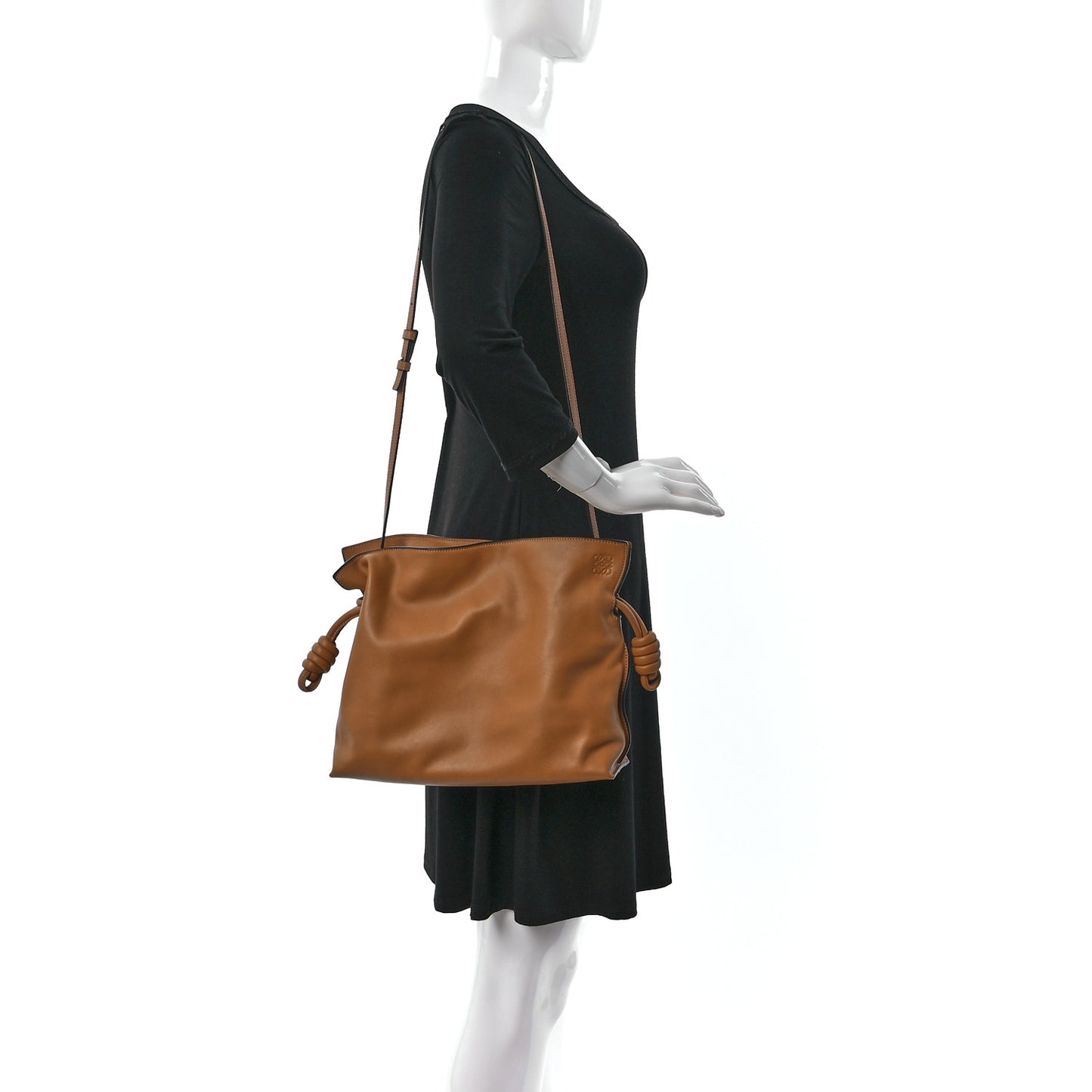 Nappa Medium Flamenco Knot Bag Tan