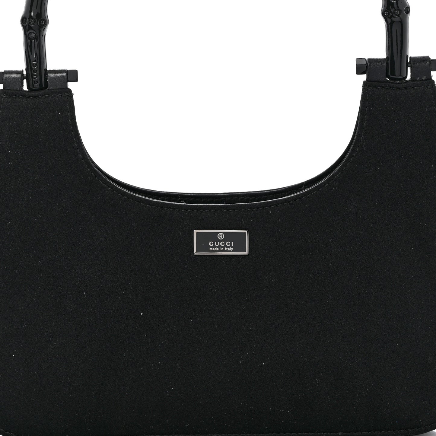 Nylon Bamboo Top Handle Hobo Black