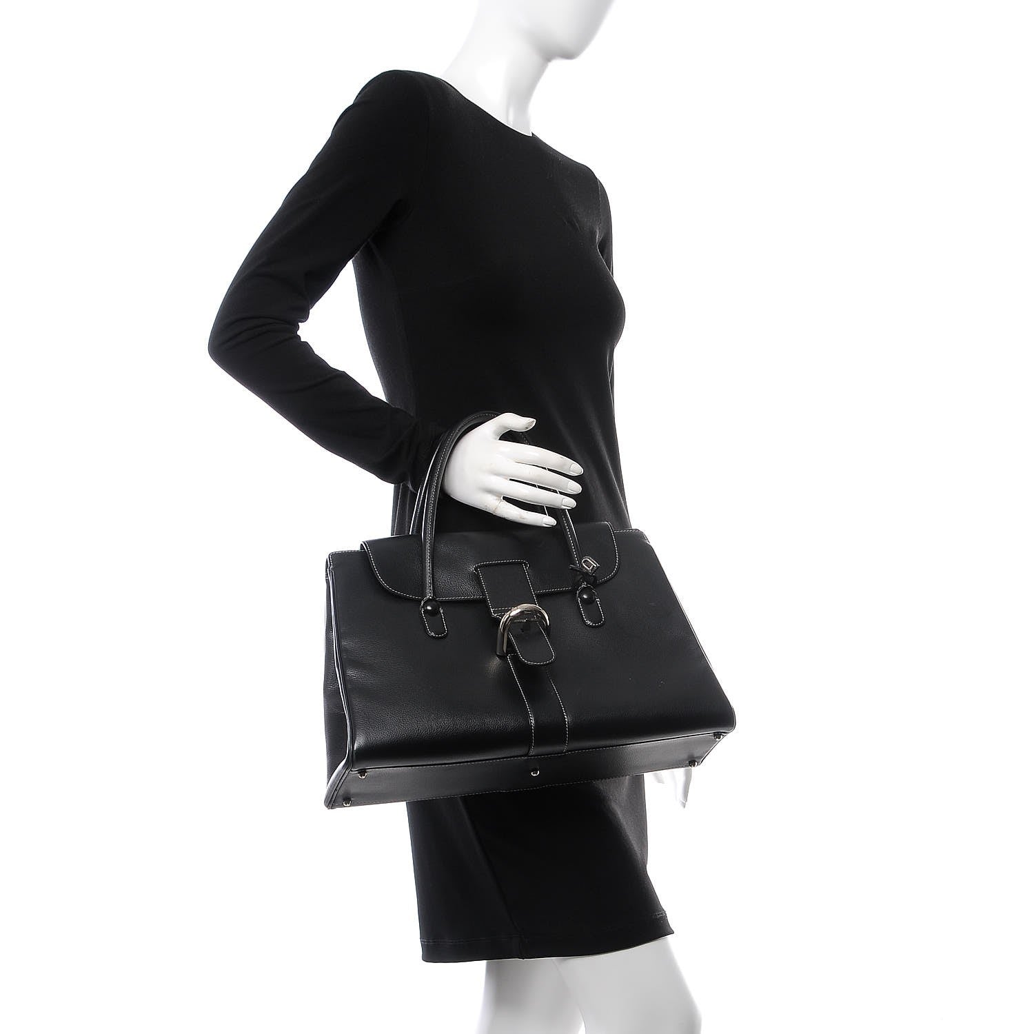 Delvaux Calfskin Brillant Cabas Black 2 of 13