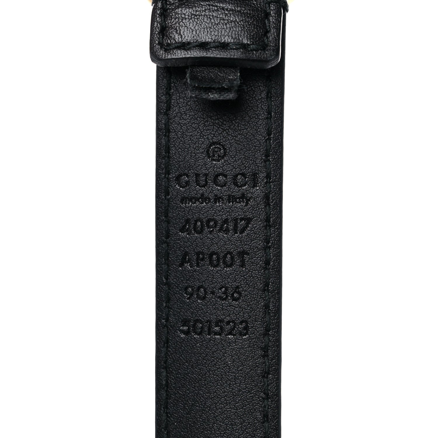 Gucci Calfskin Double G 20mm Belt 90 36 Black 3 of 6