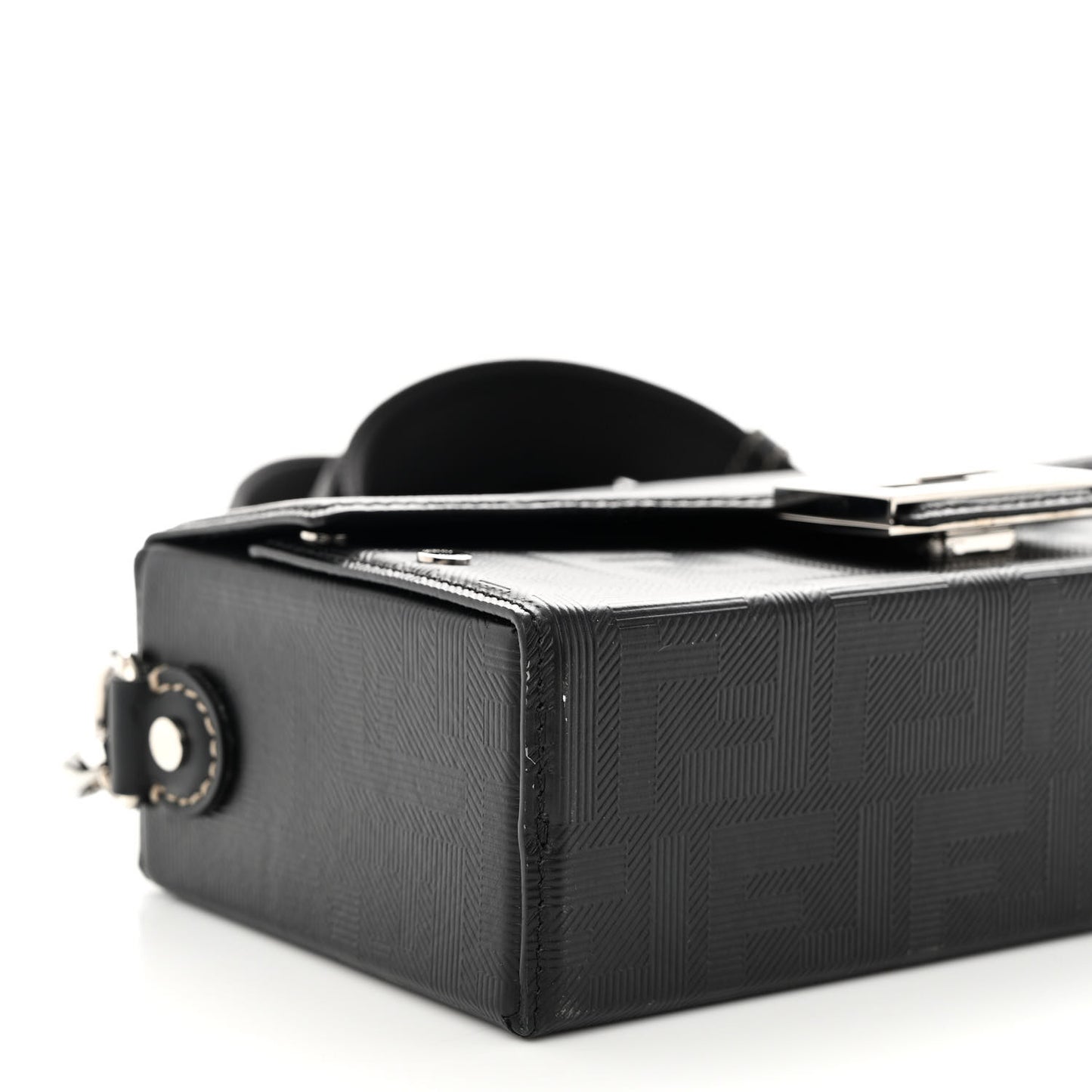 Vitello King FF Lines Embossed Baguette Soft Trunk Black
