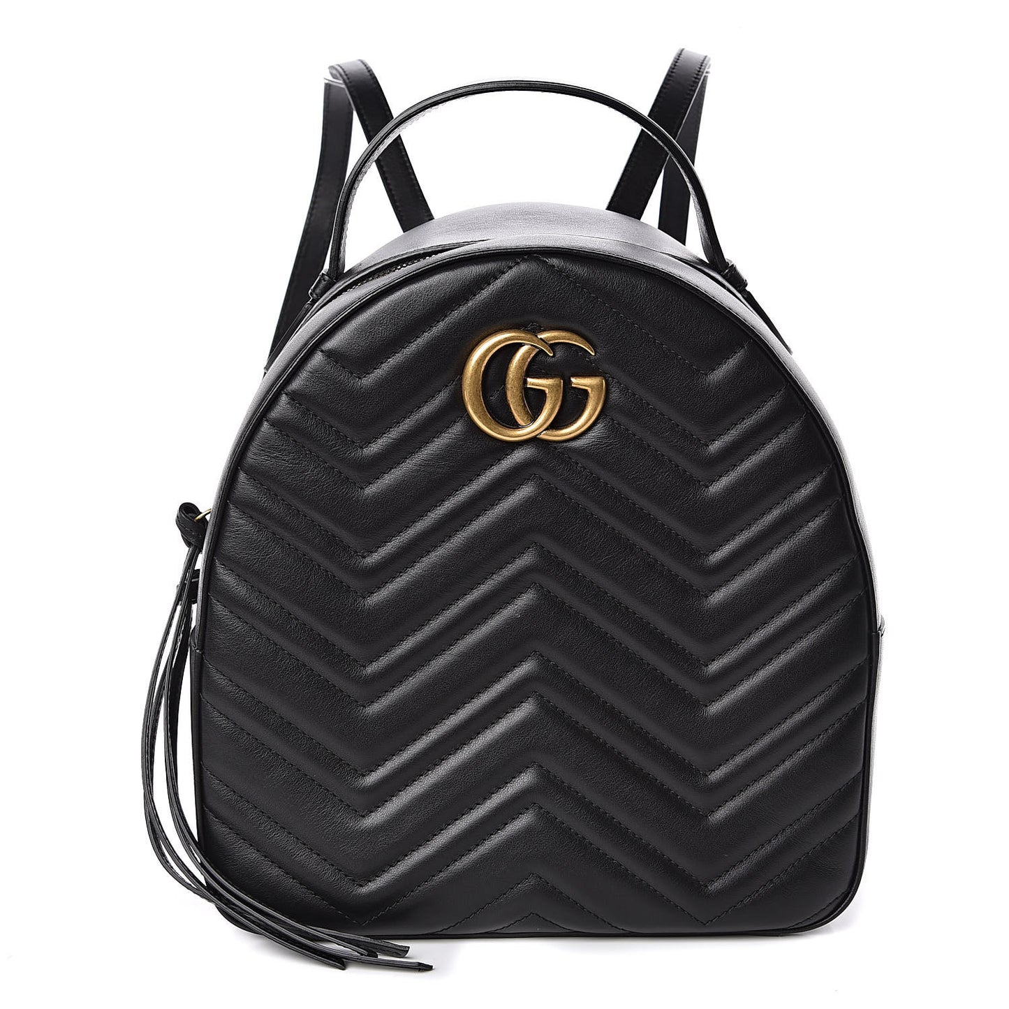 Calfskin Matelasse GG Marmont Backpack Black