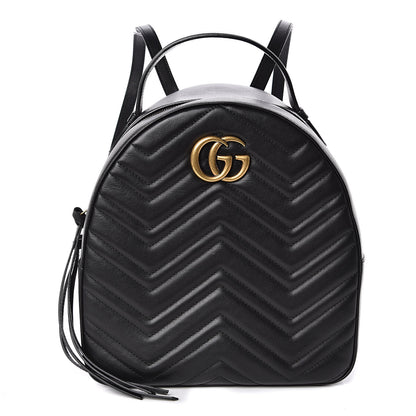 Gucci Calfskin Matelasse GG Marmont Backpack Black 1 of 10