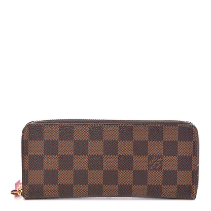 Louis Vuitton Damier Ebene Clemence Wallet Cherry 1 of 9
