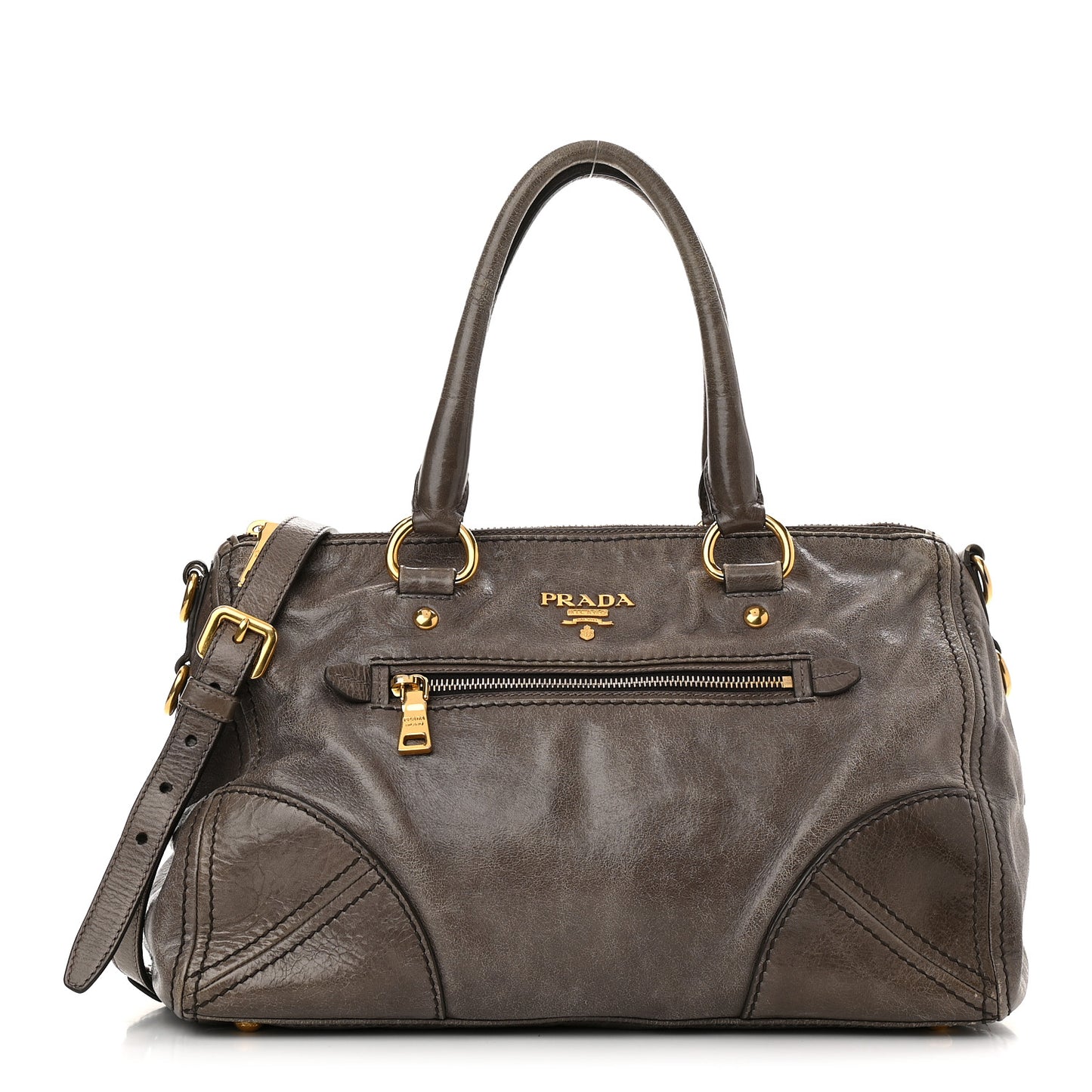 Vitello Shine Shopping Satchel Bambu