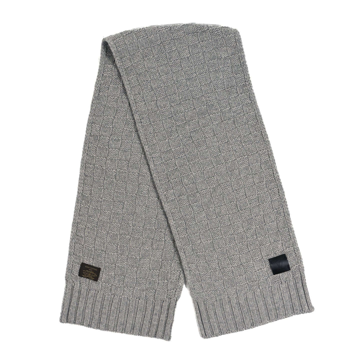 Cashmere Damier Helsinki Scarf Grey