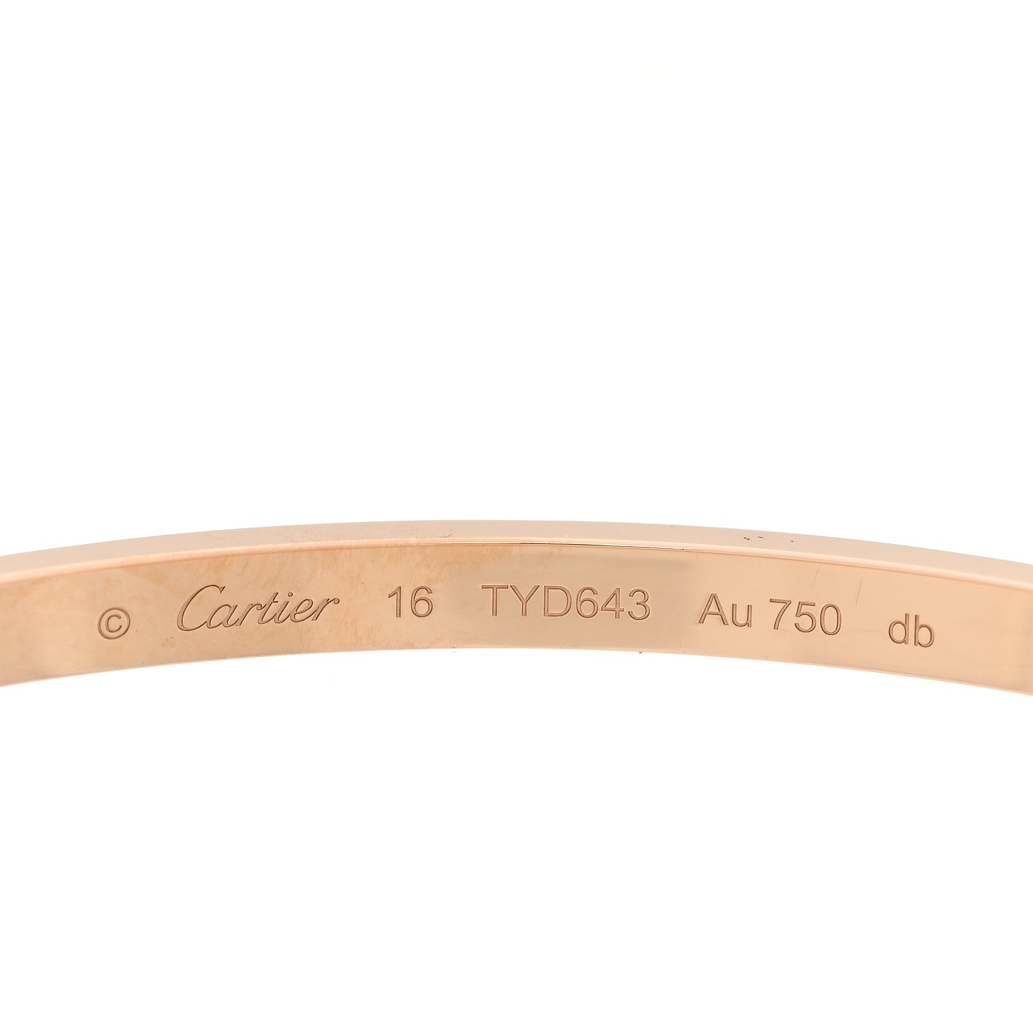 Cartier 18K Pink Gold 10 Diamond Small LOVE Bracelet 16 5 of 10