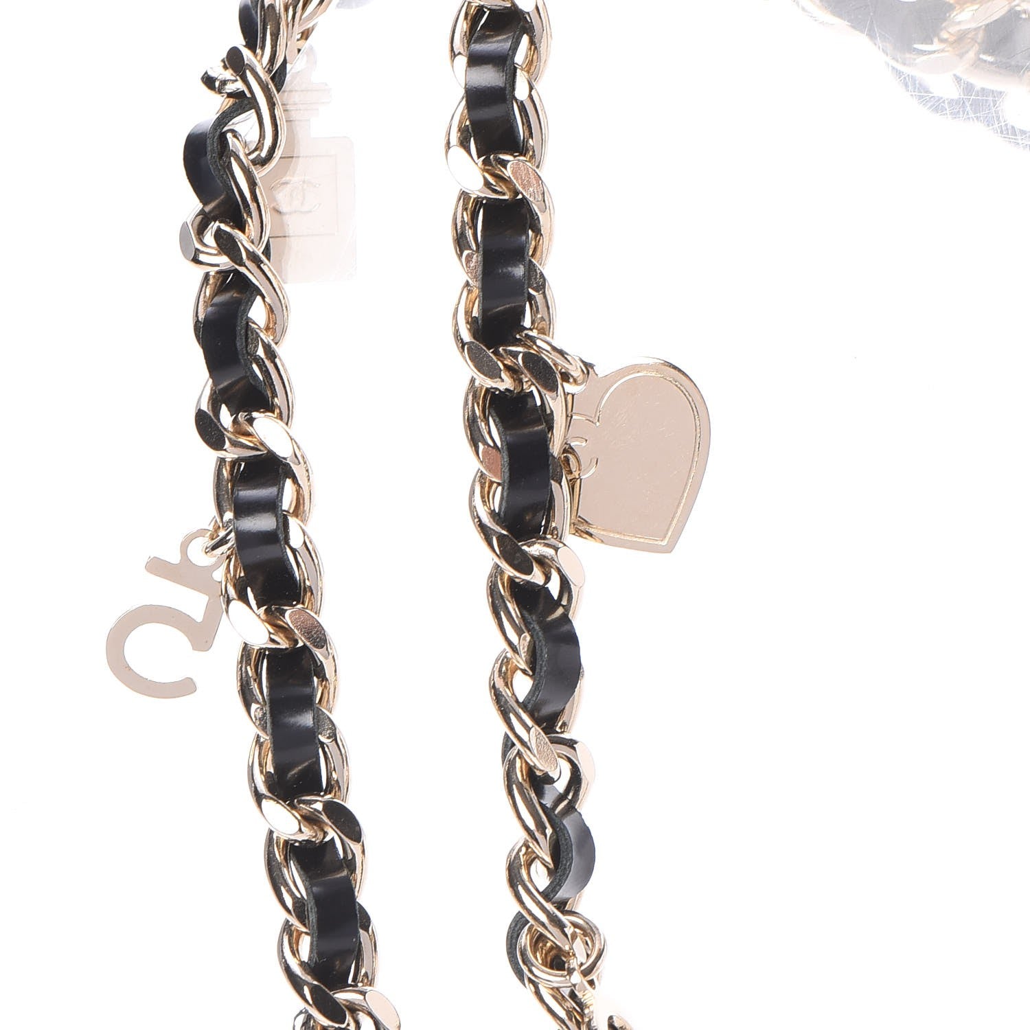 Chanel Lambskin CC Long Chain Necklace Black Gold 5 of 6
