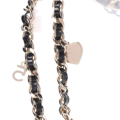 Chanel Lambskin CC Long Chain Necklace Black Gold 5 of 6