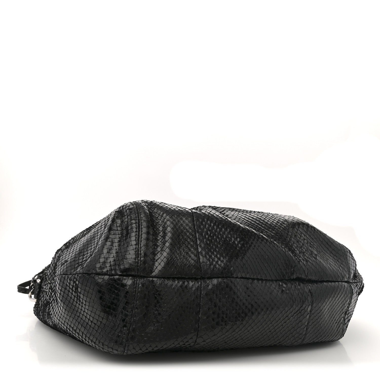 Gucci Snakeskin Large Techno Horsebit Hobo Black 4 of 11