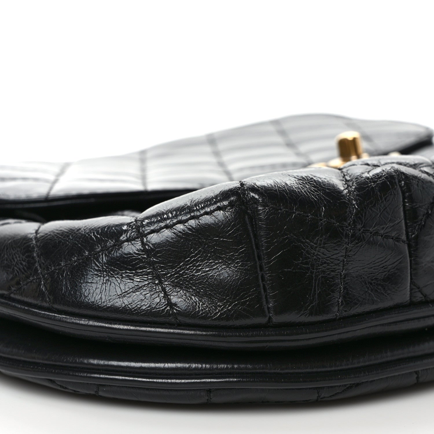 Chanel Glazed Calfskin Quilted Medium Bubble CC Flap Black 8 of 10