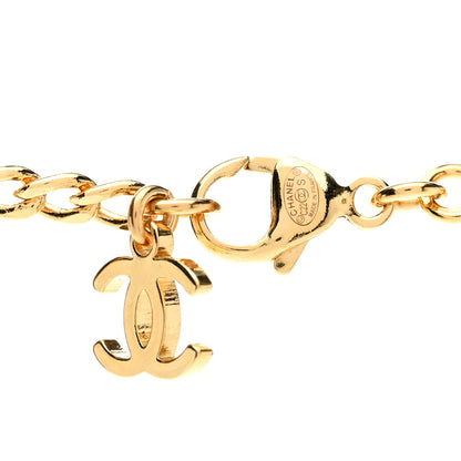 Chanel Metal Enamel CC Chain Necklace Gold Black 5 of 6