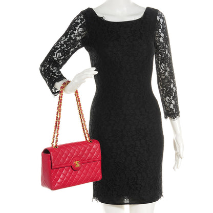 Chanel Lambskin Medium Single Flap Red 2 of 24