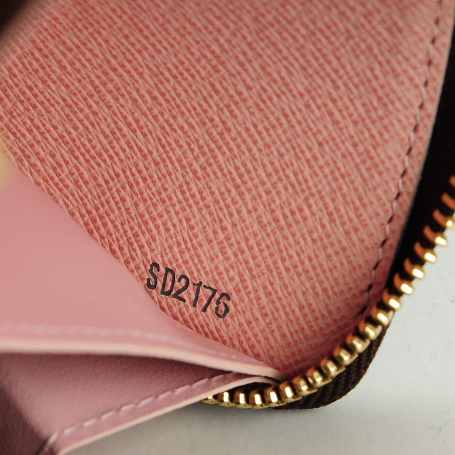 Louis Vuitton Damier Ebene Clemence Wallet Rose Ballerine 7 of 7