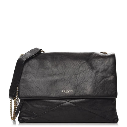 Lanvin Lambskin Quilted Medium Sugar Flap Shoulder Bag Black 1 of 9
