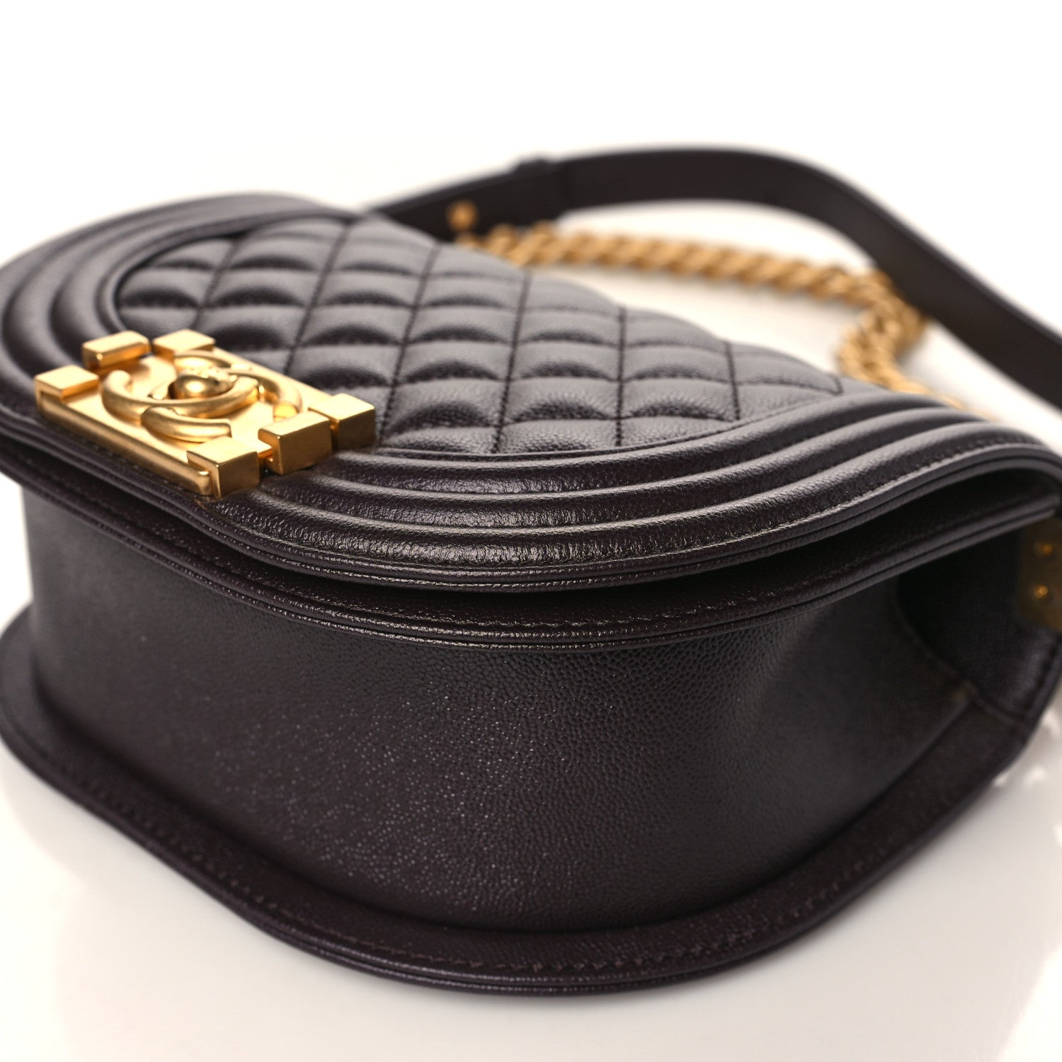 Chanel Caviar Quilted Small Boy Messenger Bag Brown 9 of 9