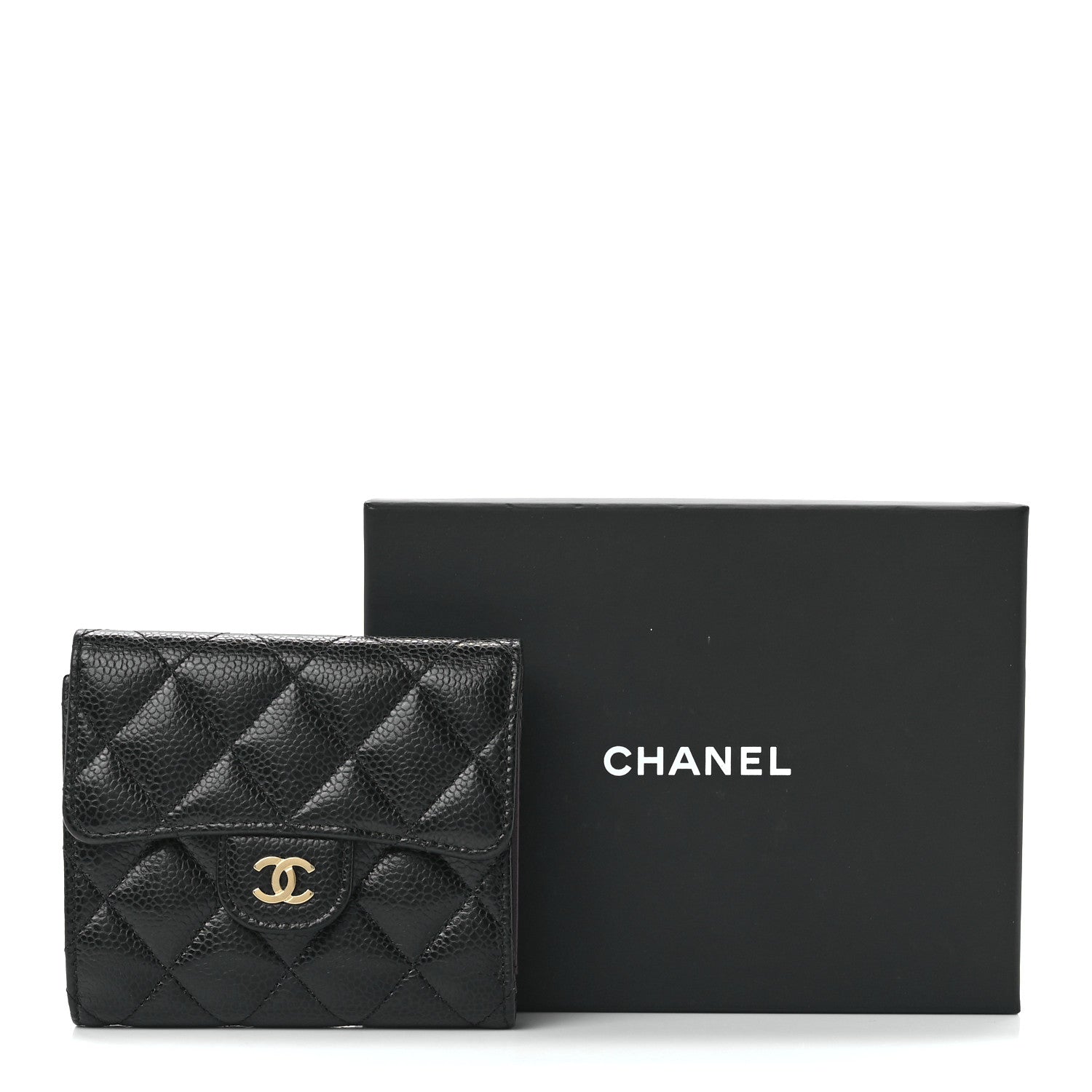 Chanel Caviar Quilted Compact Flap Wallet Black 15 of 15
